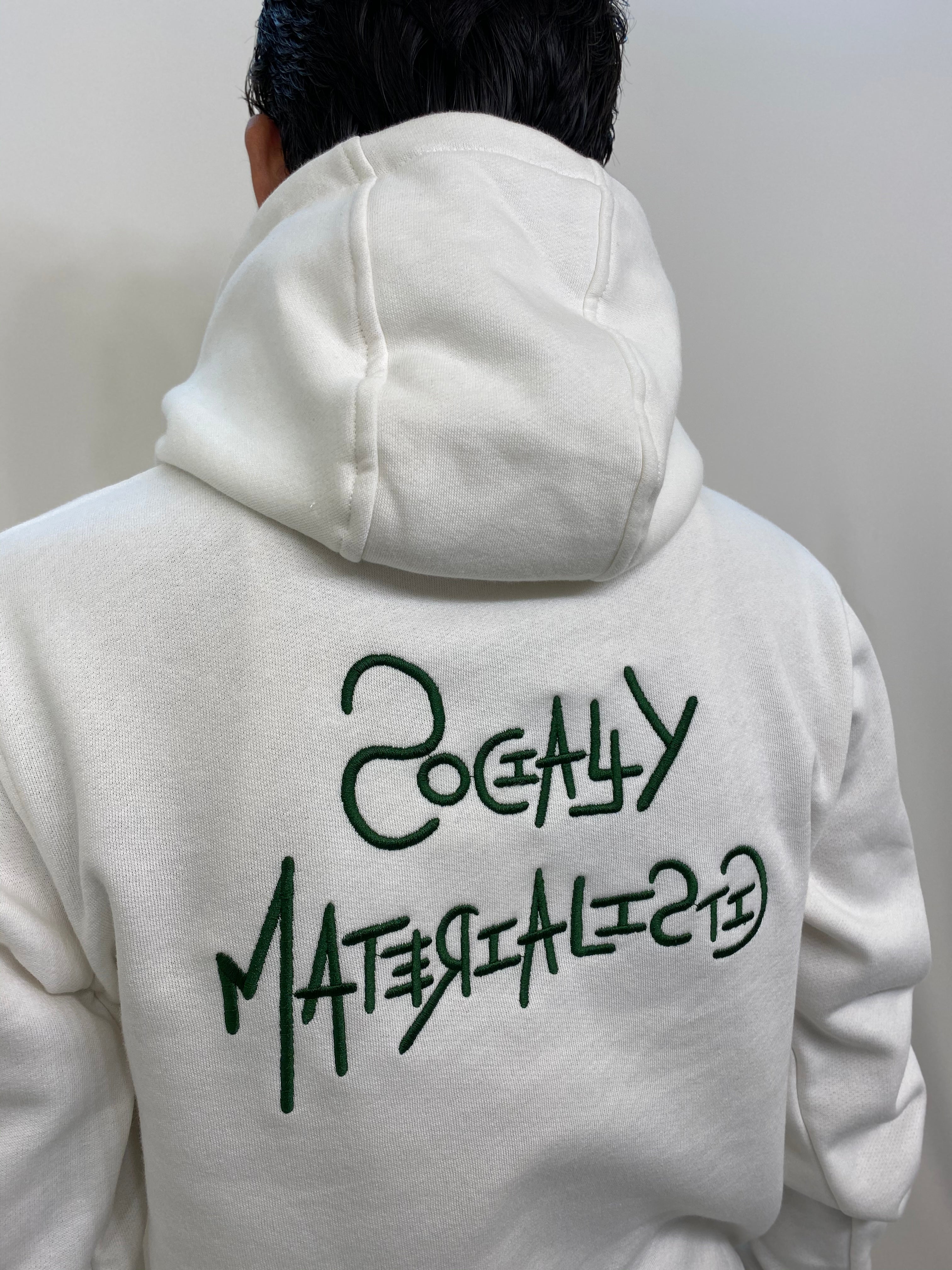 Socially-Materialistic Embroidery Hoodie