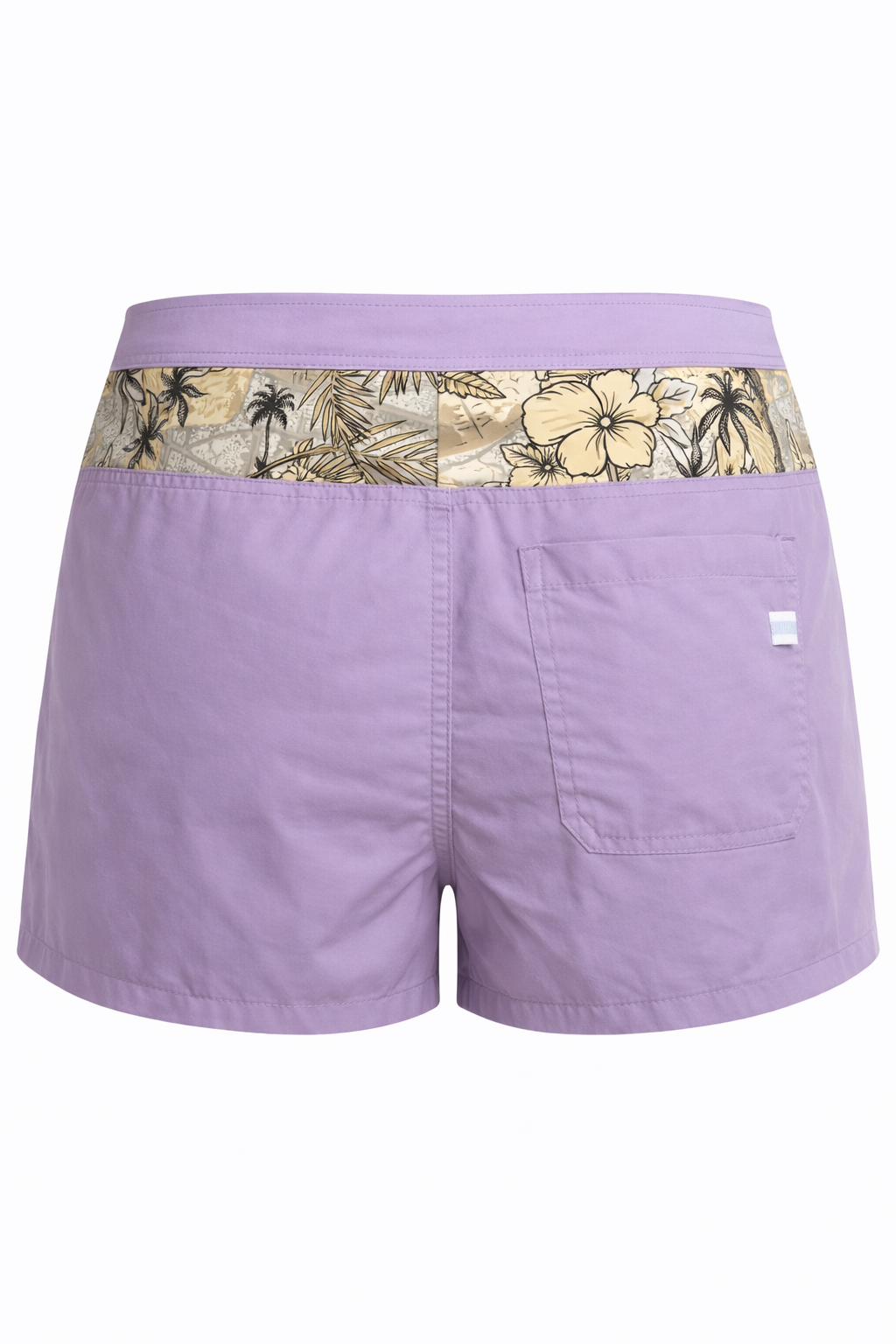 Isla Lilac Pattern-Block Women Swim Shorts-thumbmail-5
