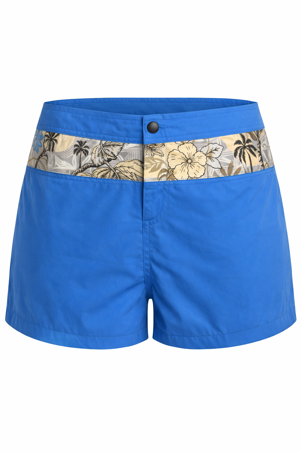 Azure Isla Pattern-Block Women Swim Shorts