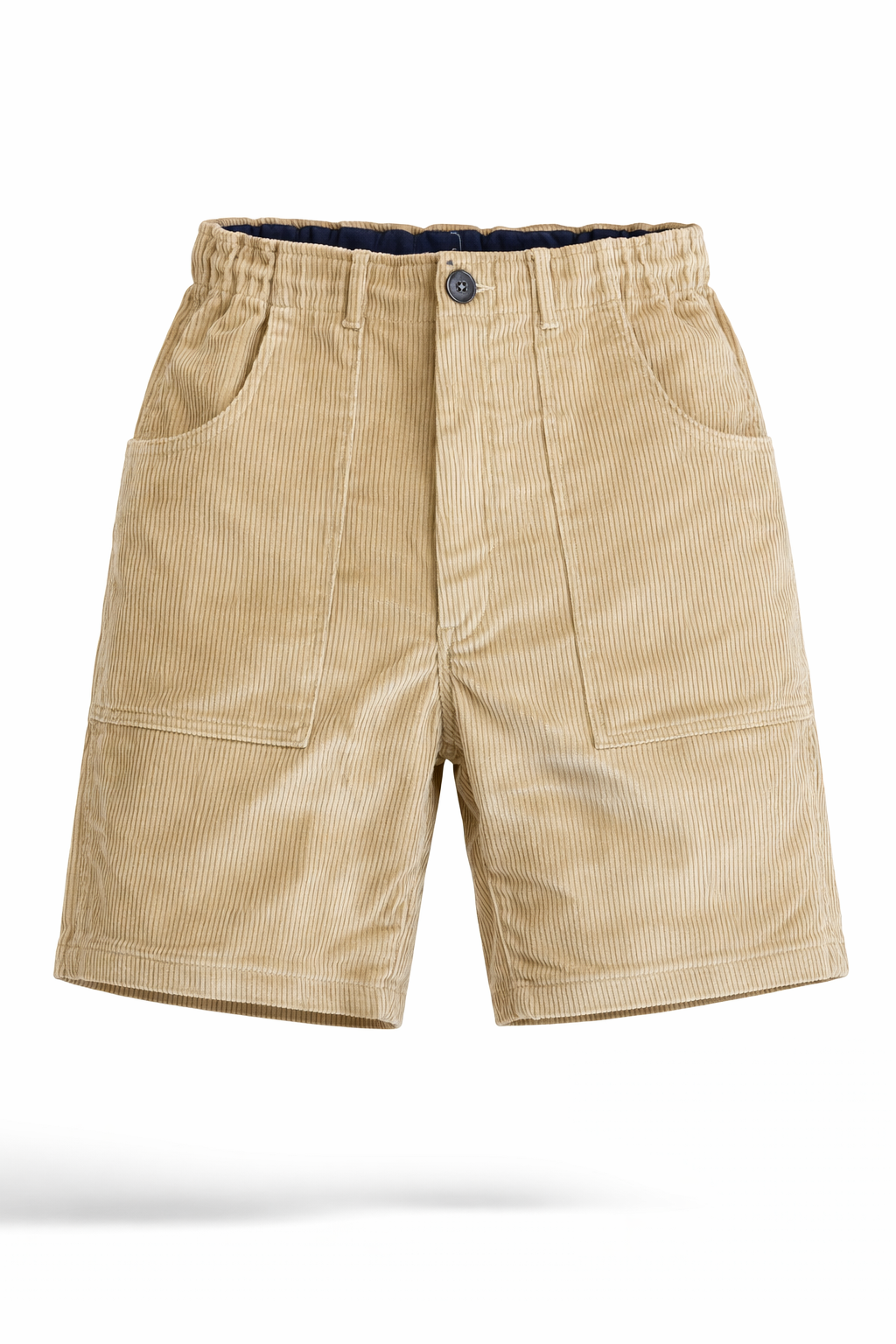 Classic Corduroy Beige Shorts