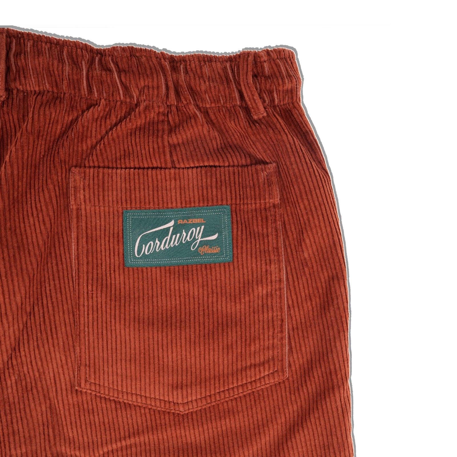 Vintage Orange Corduroy Maroon Shorts-thumbmail-4