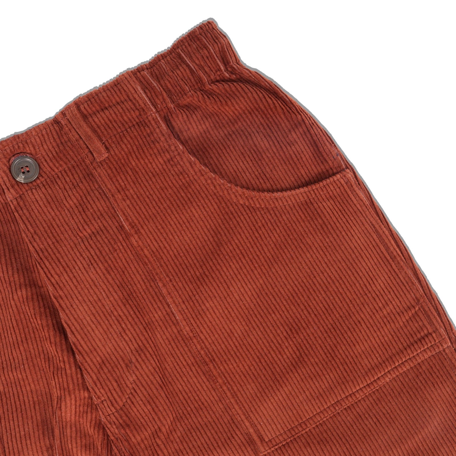 Vintage Orange Corduroy Maroon Shorts-thumbmail-3