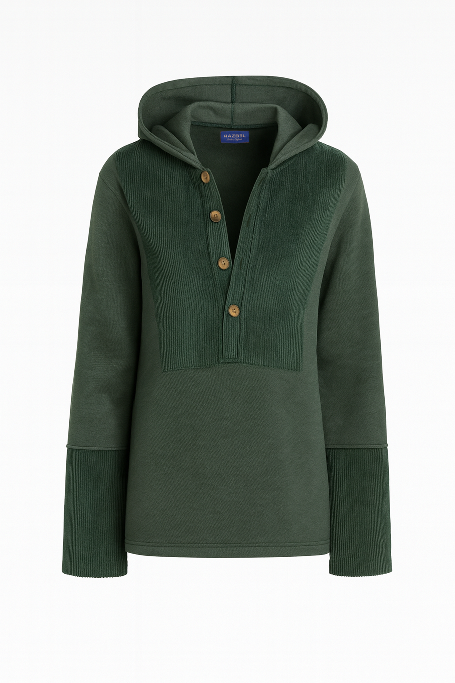 Ensemble Éclat Buttoned Up Hoodie-thumbmail-4