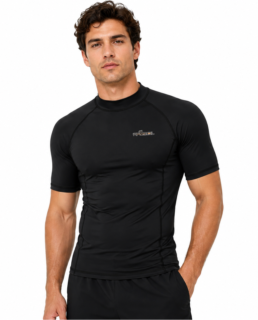 Black Rashguard Shorts Sleeve-thumbmail-2