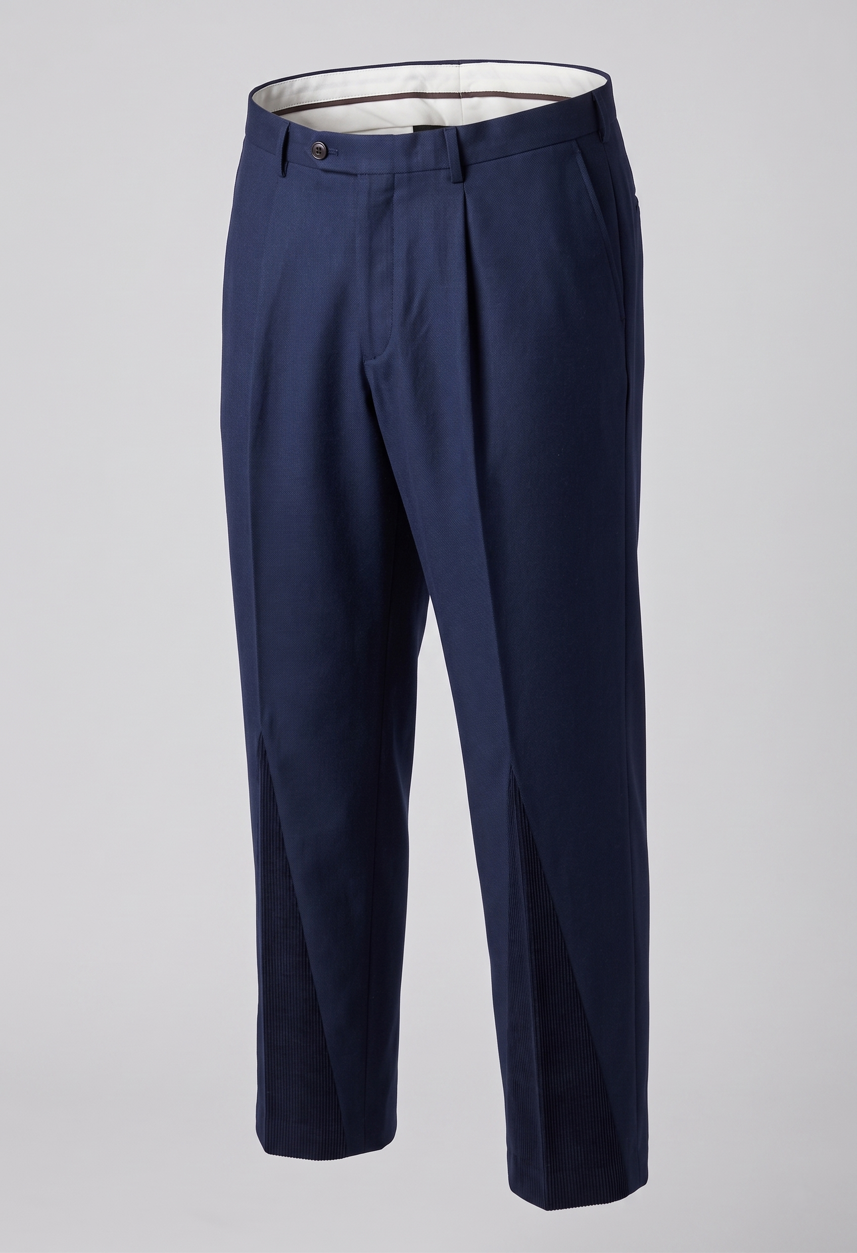 Tailored Panel Cotton and Corduroy Pants-thumbmail-3