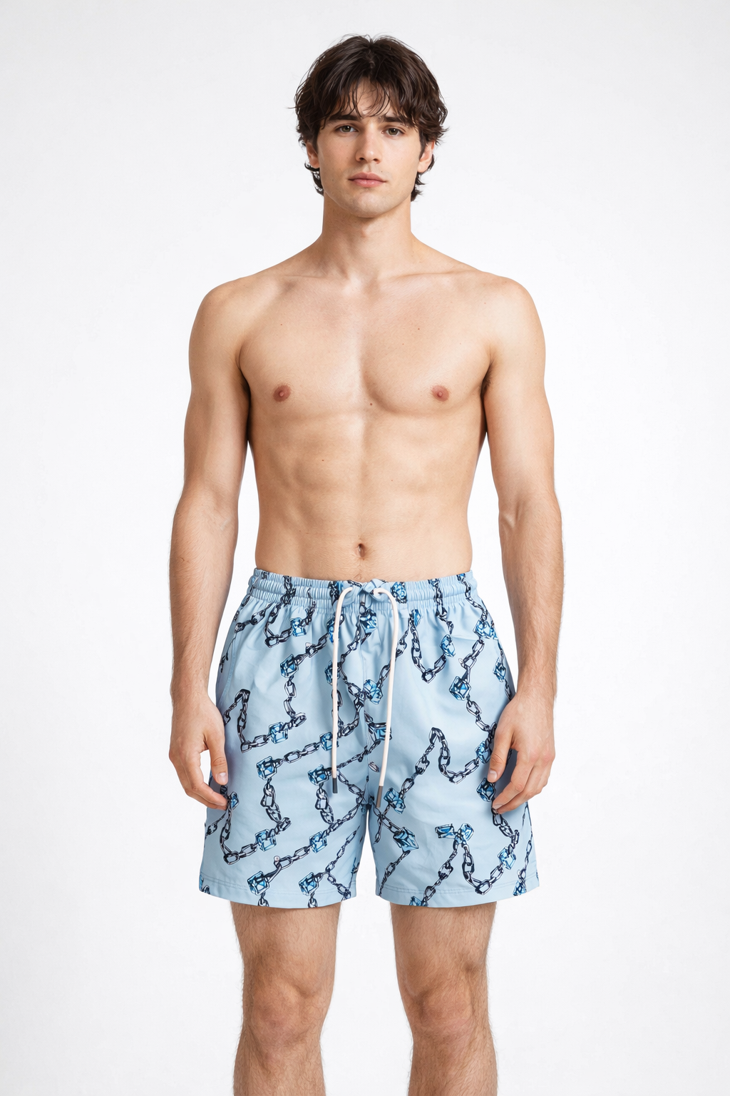 Azure Chainlink 37º Printed Shorts