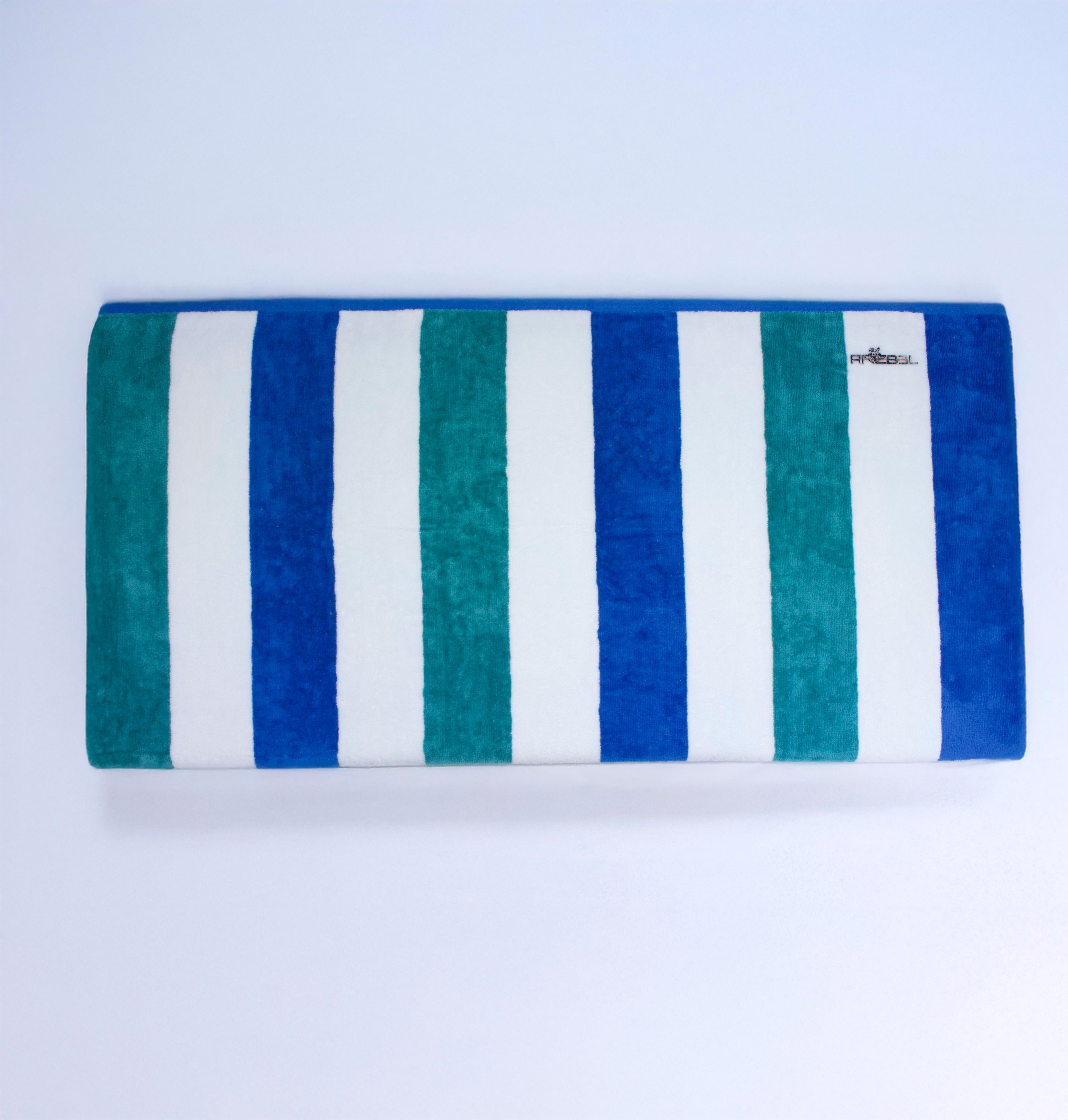 Aqua Blue Cotton Beach Towel