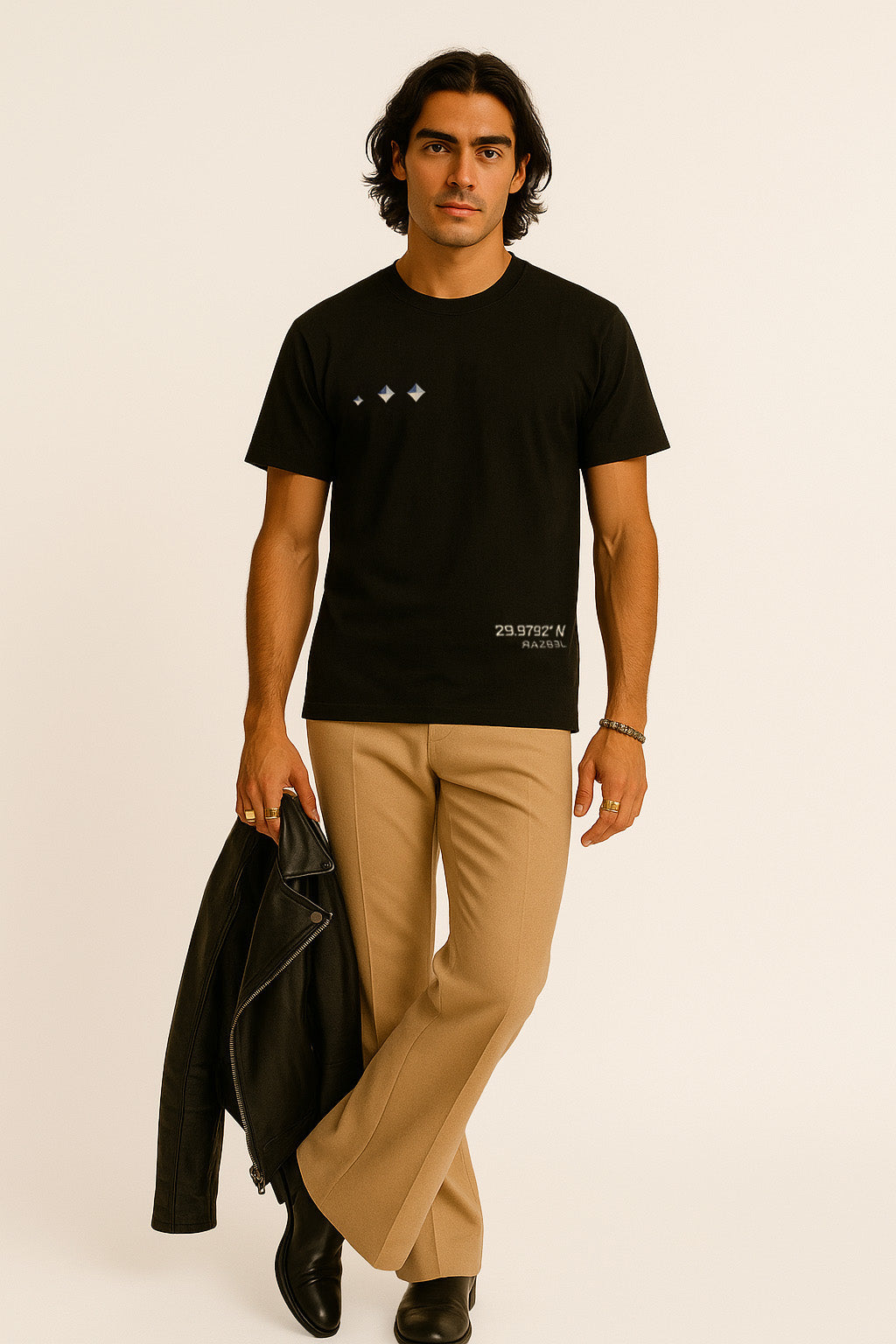 LUX GRID 29.9792° Embroidery T-Shirt