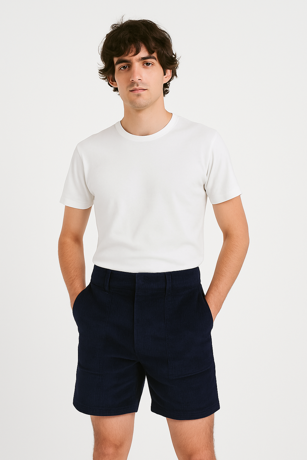 Classic Corduroy Navy Shorts