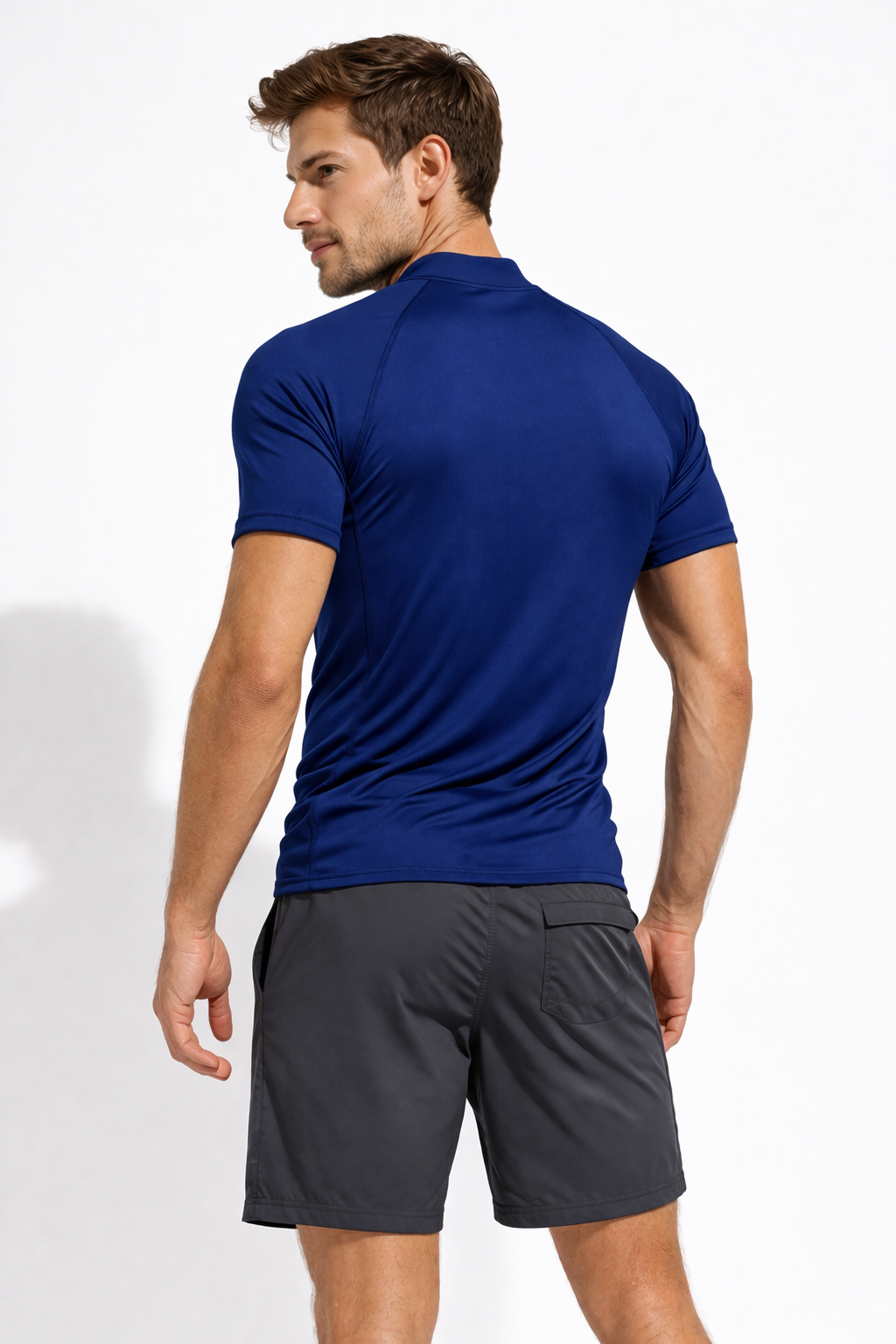 Navy Core Rashguard Shorts Sleeve-thumbmail-4