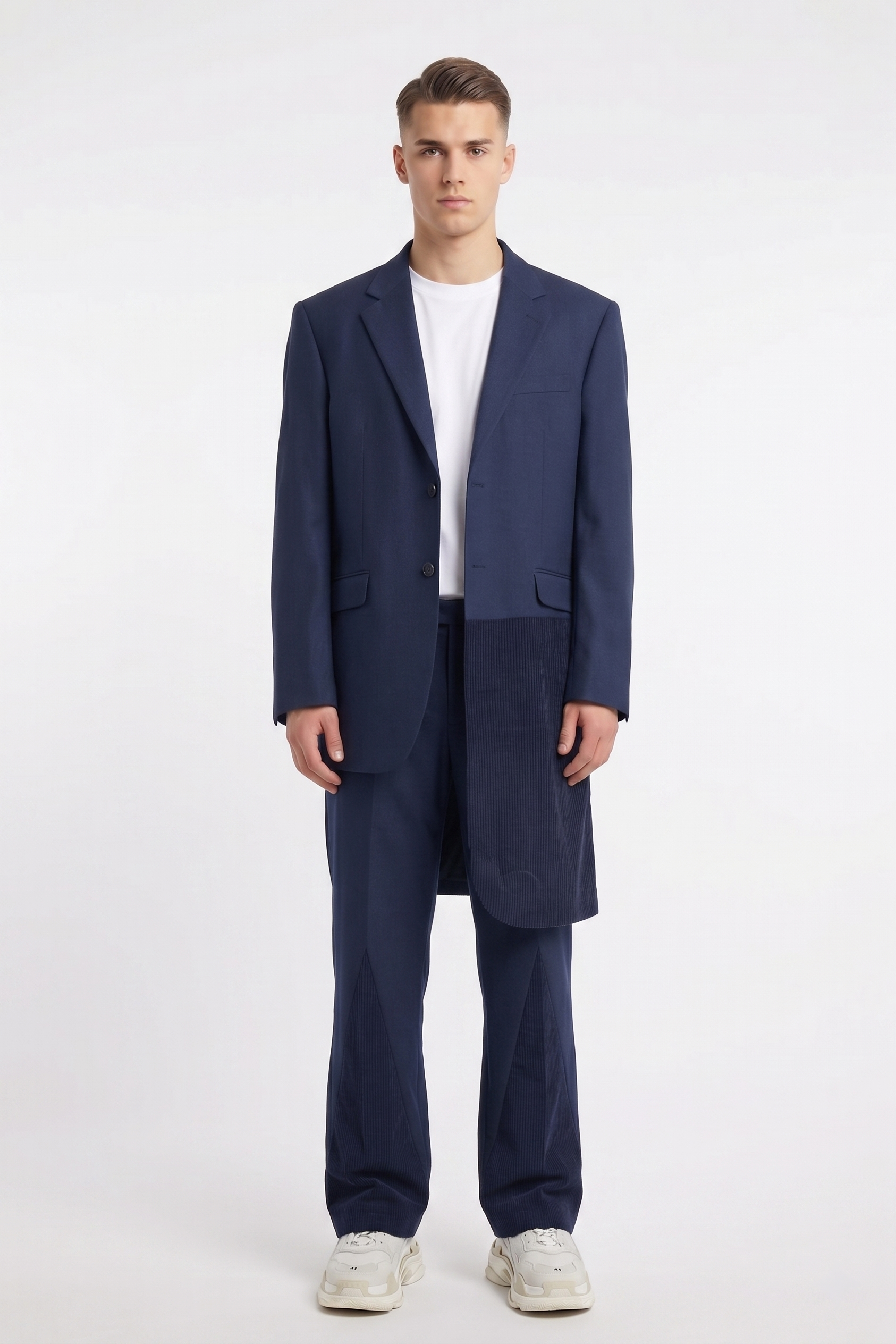 Tailored Cotton and Corduroy Coat